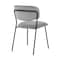 Armen Living Carlo Gray Velvet and Metal Dining Room Chairs, PK2 LCCOSIBLGR - alternate 4